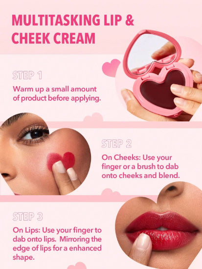 SHEGLAM Cupid Heart Shaped Cream Blush (Adorn)