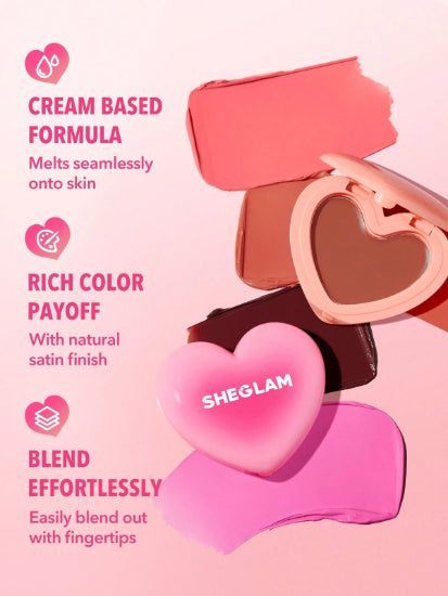 SHEGLAM Cupid Heart Shaped Cream Blush (Adorn)