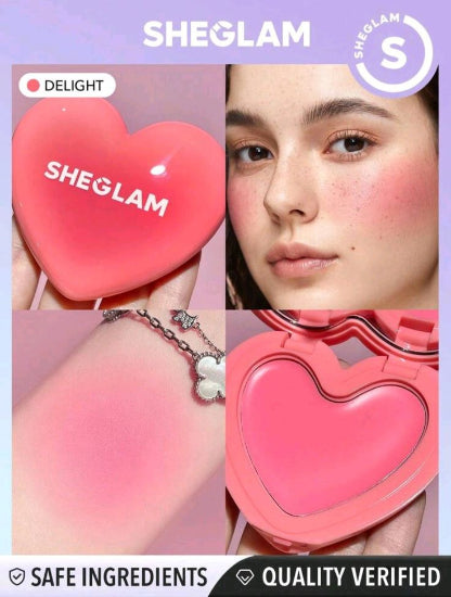 SHEGLAM Cupid Heart Shaped Cream Blush (Delight)
